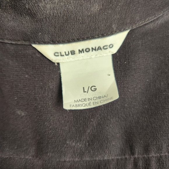 Club Monaco Silk beaded collar button down - Picture 15 of 16